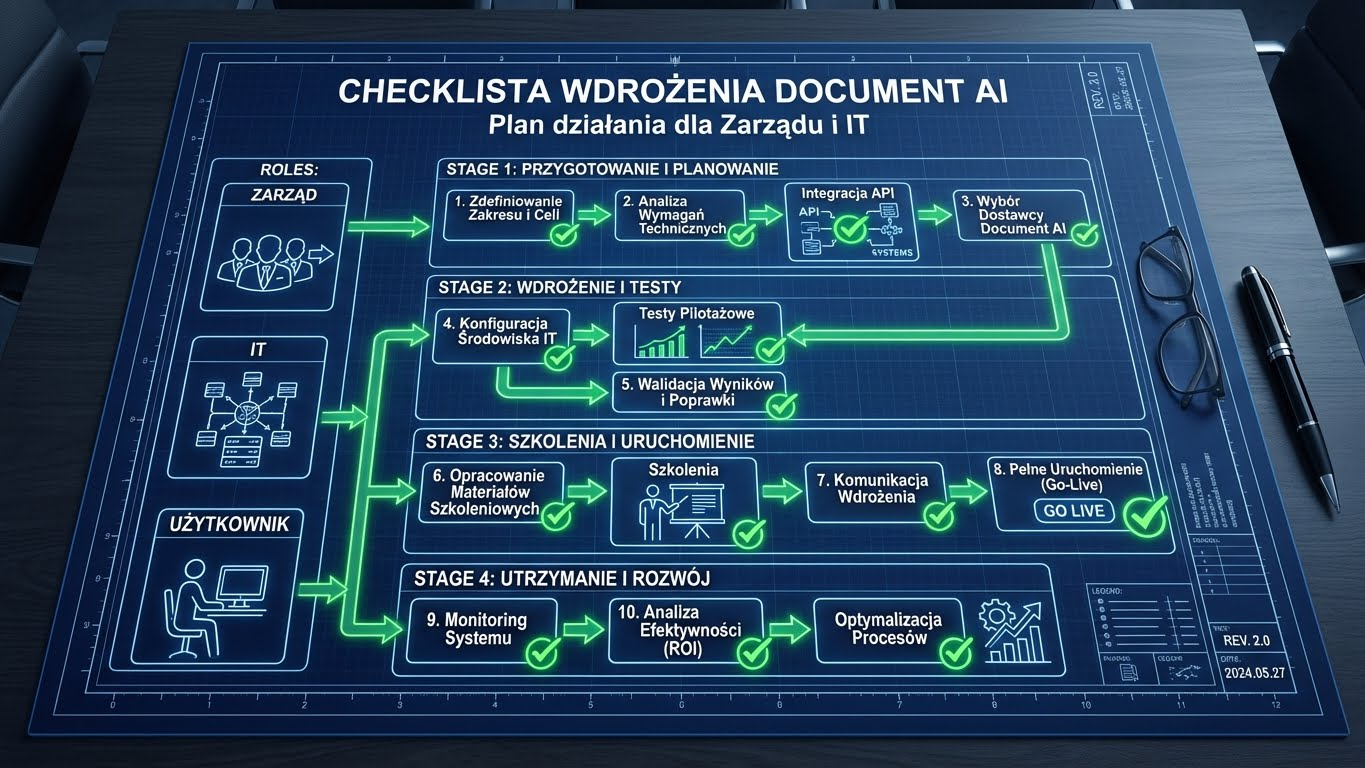 Wdrożenie Document AI: Kompletna Checklist dla Zarządu i Działu IT (Krok po Kroku)