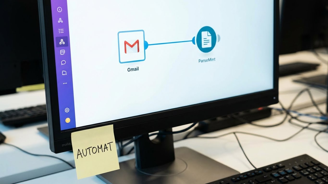 Make.com + ParseMint: Automatyczny zapis załączników z Gmaila do Google Sheets - Kompletny Tutorial